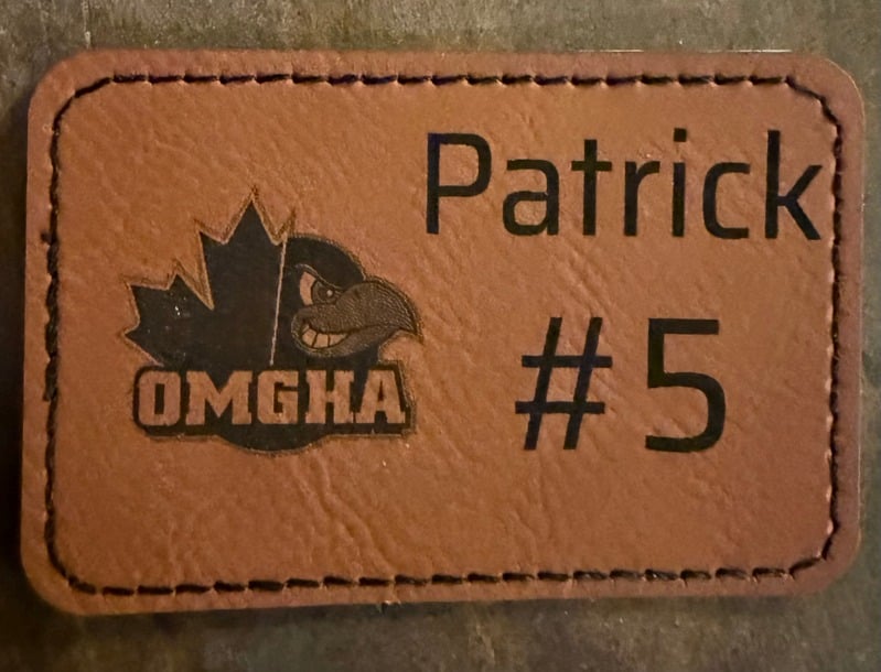 Custom iron-on leather patches for teams